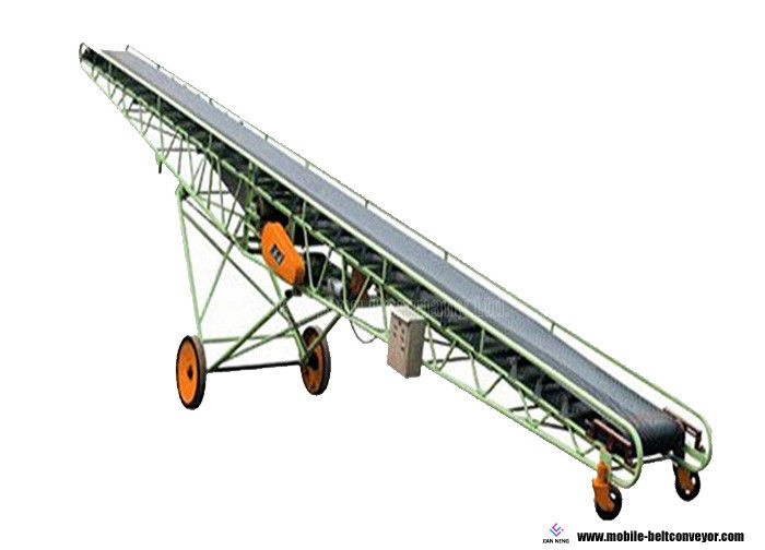 Transporte de correia telescópico motorizado aço carbono para elevar sacos e caixas