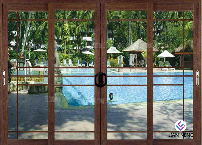 Portas de alumínio do caixilho do estilo de Austrália, alumínio que desliza portas do pátio com vidro geado moderado